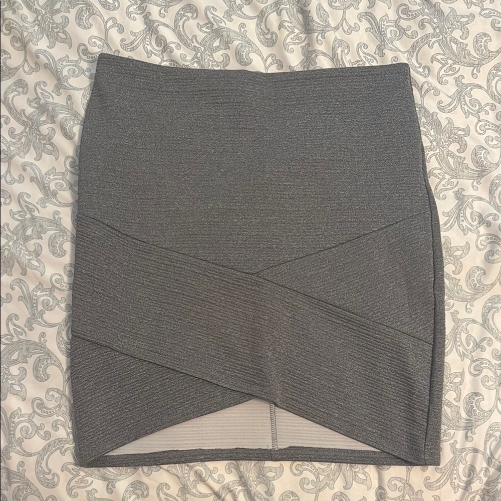 Joe Benbasset Gray Asymmetrical Mini Pencil Skirt